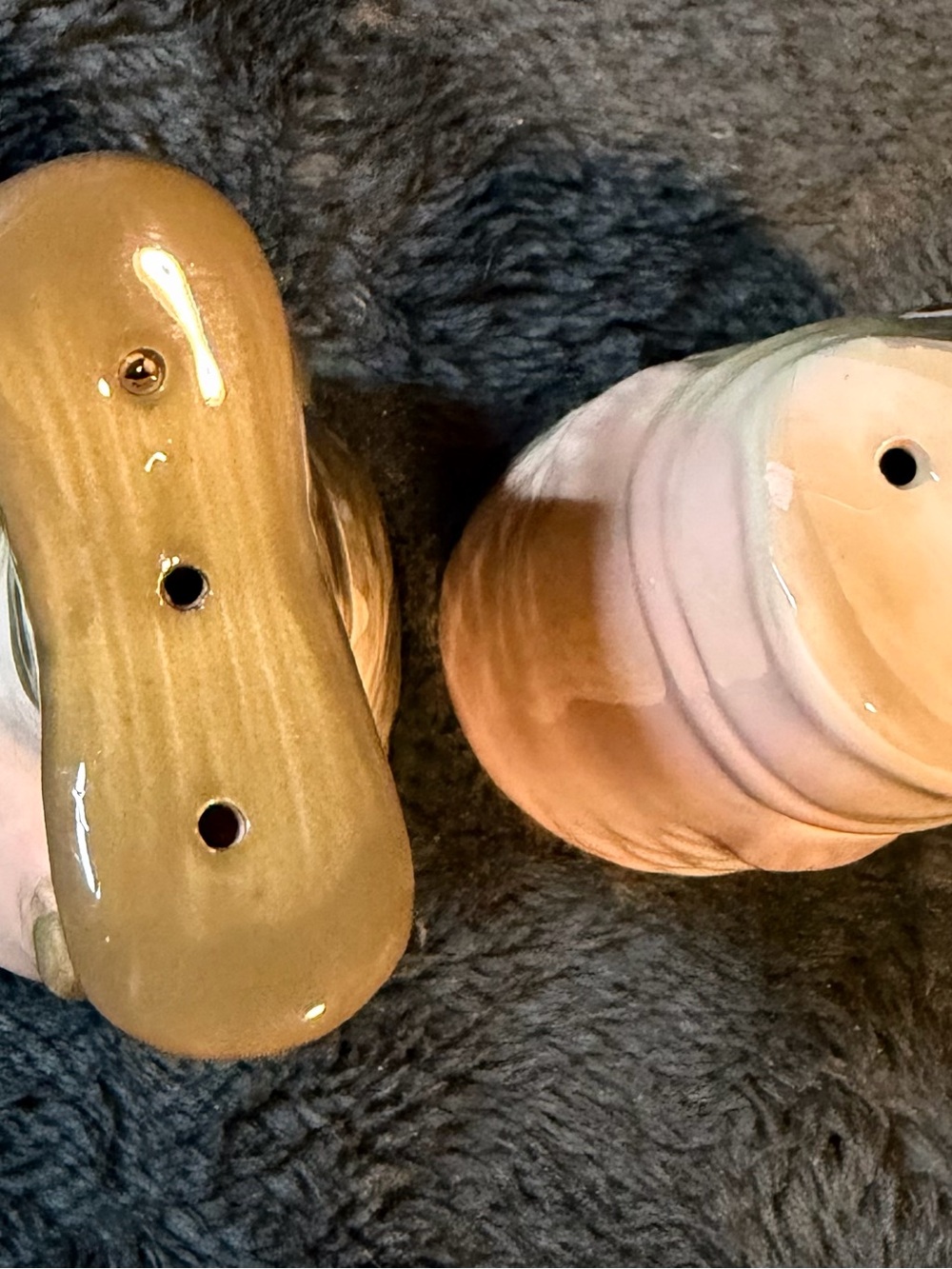 Vintage Handcrafted Ceramic Salt and Pepper Shaker Set